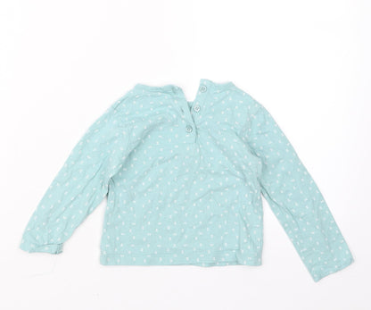 John Lewis Girls Blue Geometric  Basic T-Shirt Size 9-12 Months