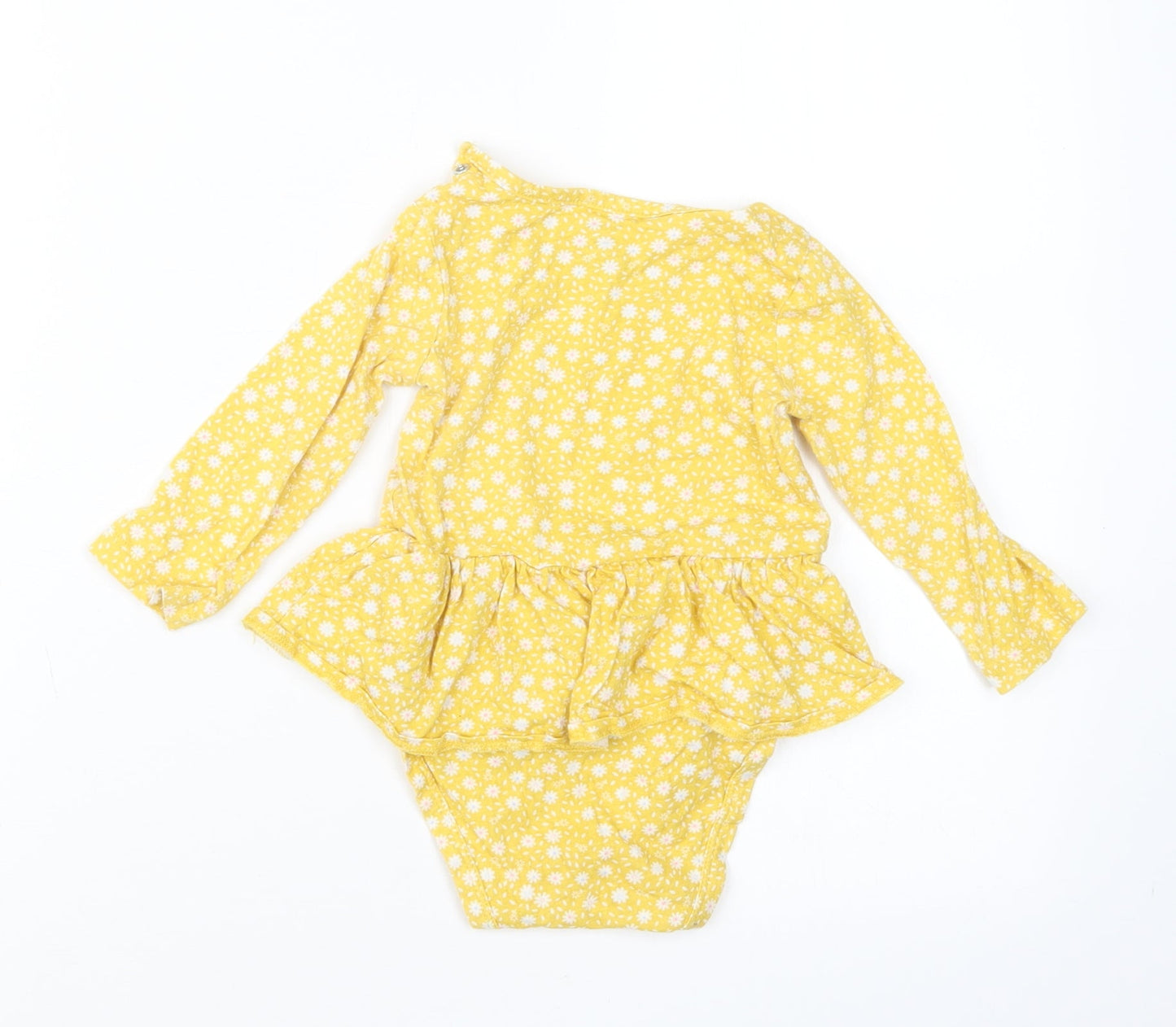 Carter's Girls Yellow Floral  Babygrow One-Piece Size 18 Months