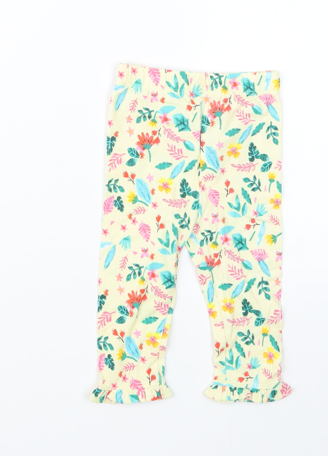 George Girls Ivory Geometric  Cargo Trousers Size 6-9 Months