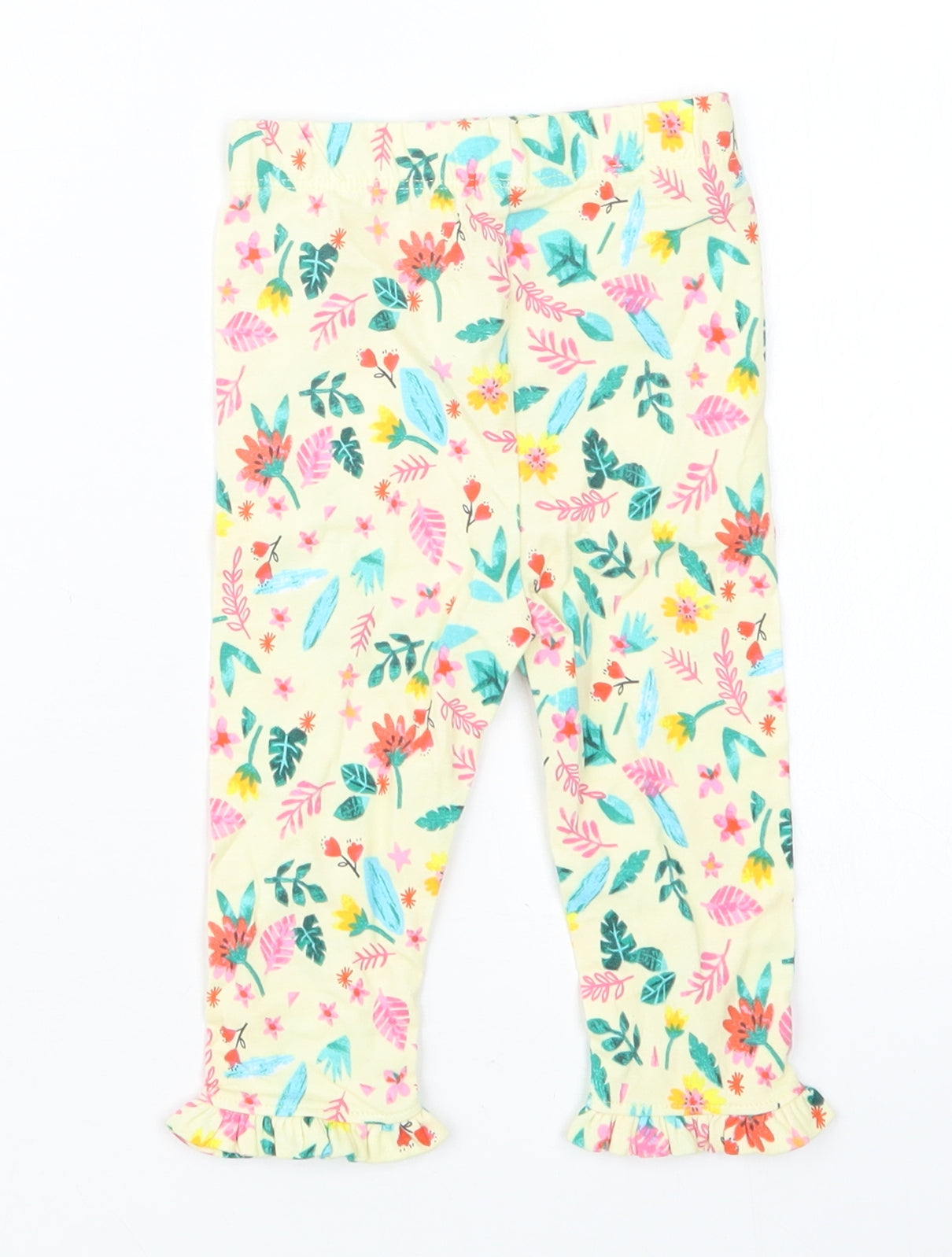 George Girls Ivory Geometric  Cargo Trousers Size 6-9 Months