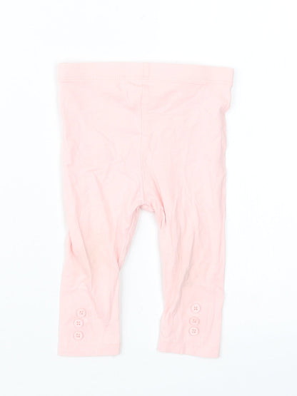 TU Girls Pink   Capri Trousers Size 6-9 Months