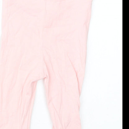 TU Girls Pink   Capri Trousers Size 6-9 Months