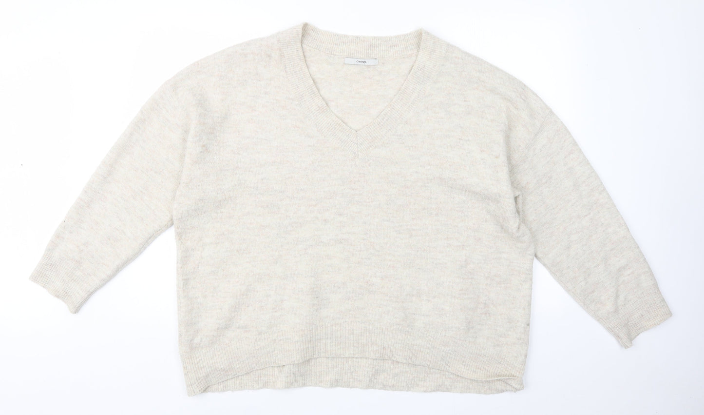 George Womens Beige  Knit Pullover Jumper Size XL