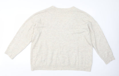 George Womens Beige  Knit Pullover Jumper Size XL