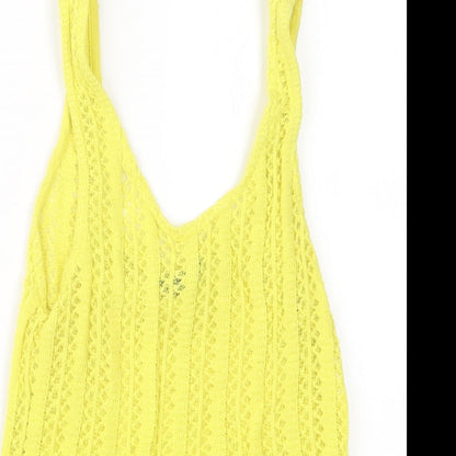 Womens UK Size 10 Topshop Yellow Pullover Jumper