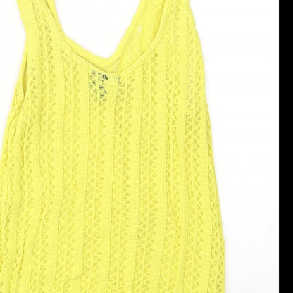 Womens UK Size 10 Topshop Yellow Pullover Jumper