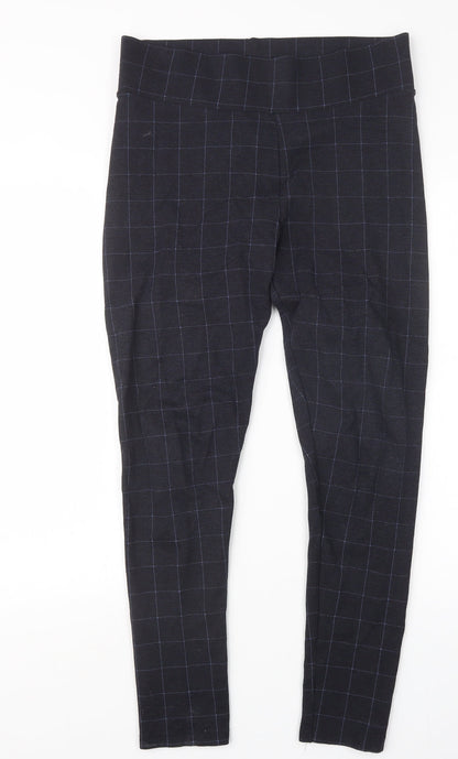 Nutmeg Womens Blue Check  Trousers  Size 12 L27 in