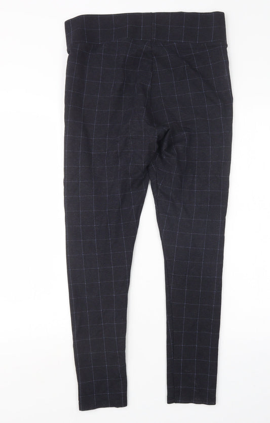 Nutmeg Womens Blue Check  Trousers  Size 12 L27 in