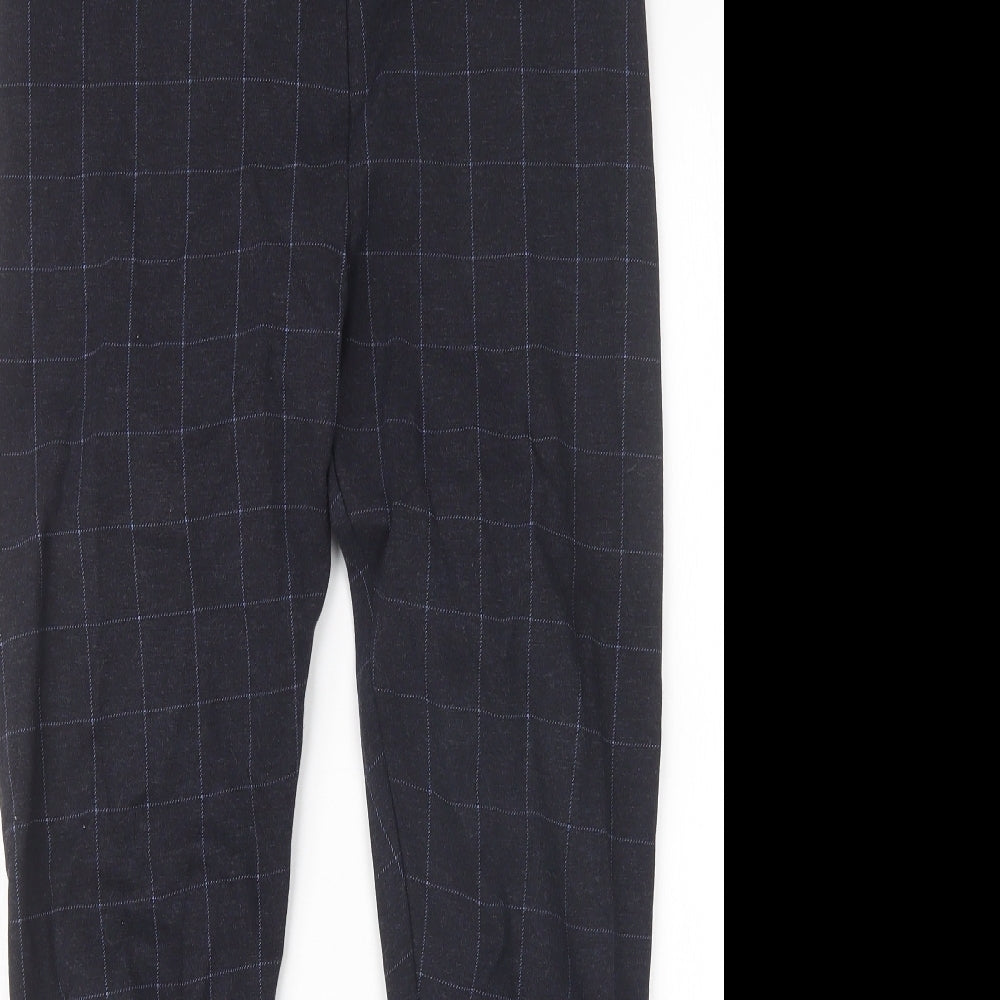Nutmeg Womens Blue Check  Trousers  Size 12 L27 in