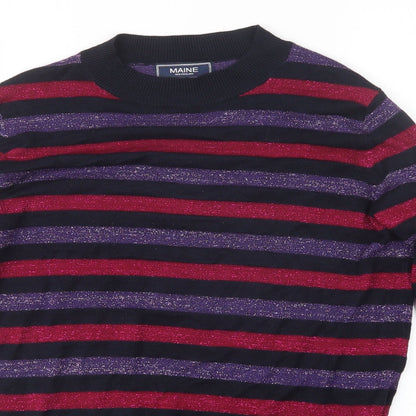 Womens UK Size 12 Maine Blue Pullover Jumper