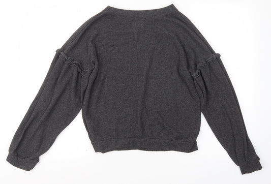 Womens UK Size 6 Love to Lounge Grey Pullover Jumper