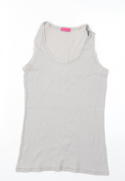 Womens UK Size 14 Love Label Grey Basic Tank