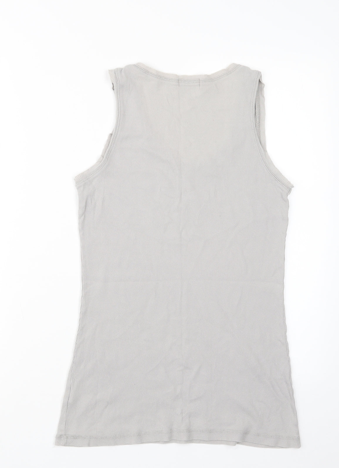 Womens UK Size 14 Love Label Grey Basic Tank
