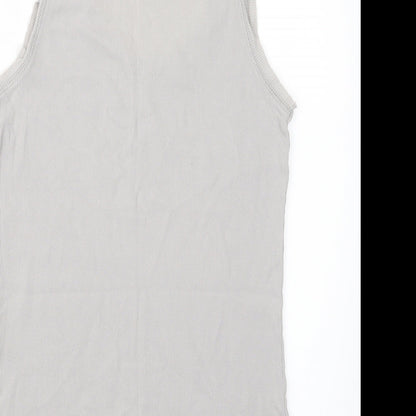 Womens UK Size 14 Love Label Grey Basic Tank