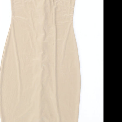 PRETTYLITTLETHING Womens Beige   Mini  Size 8