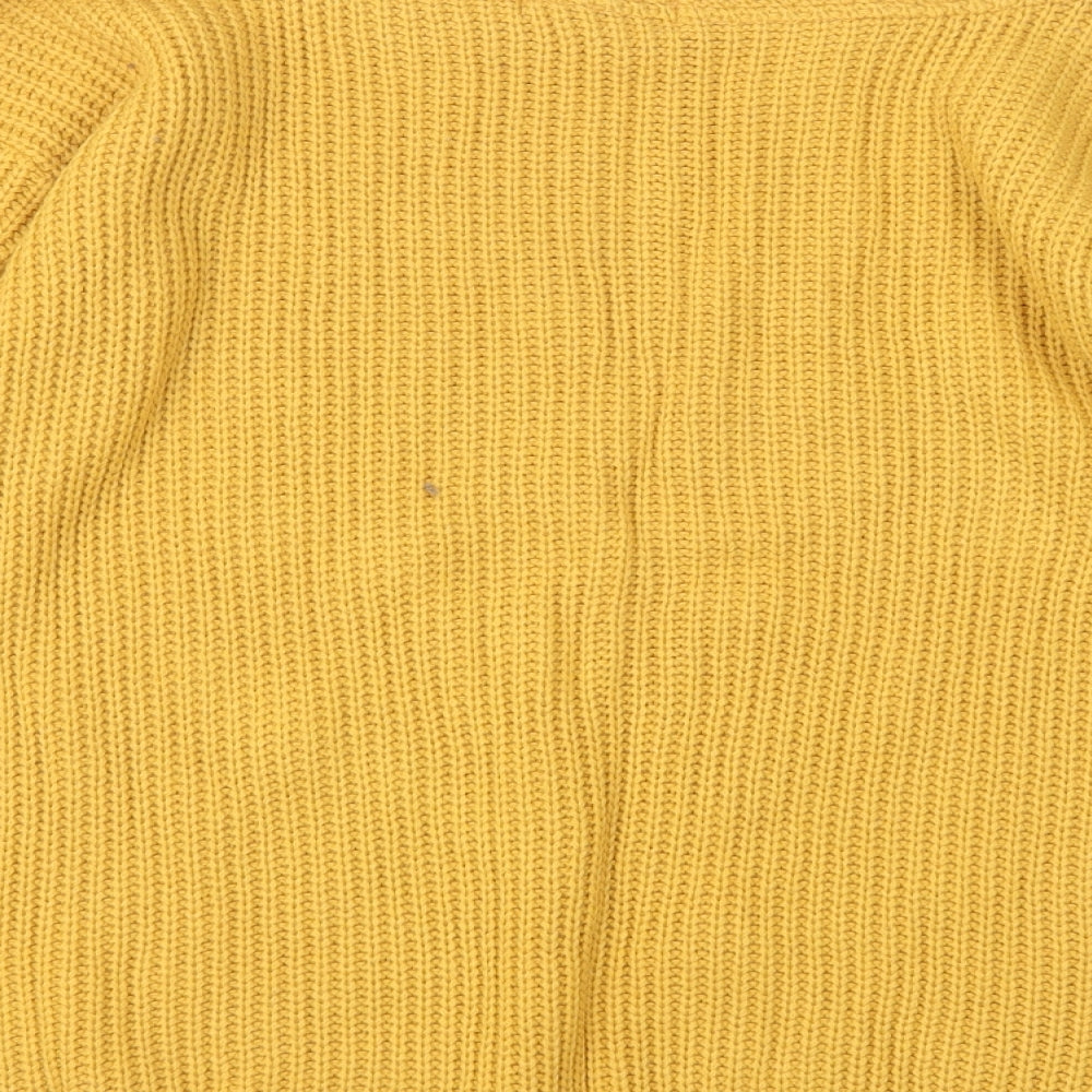 Womens UK Size M Missguided Yellow Pullover Jumper