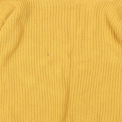 Womens UK Size M Missguided Yellow Pullover Jumper