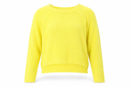 Womens UK Size M Papaya Yellow Pullover Jumper