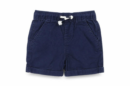 Front view of George boys’ blue cropped trousers, size 12-18, months
