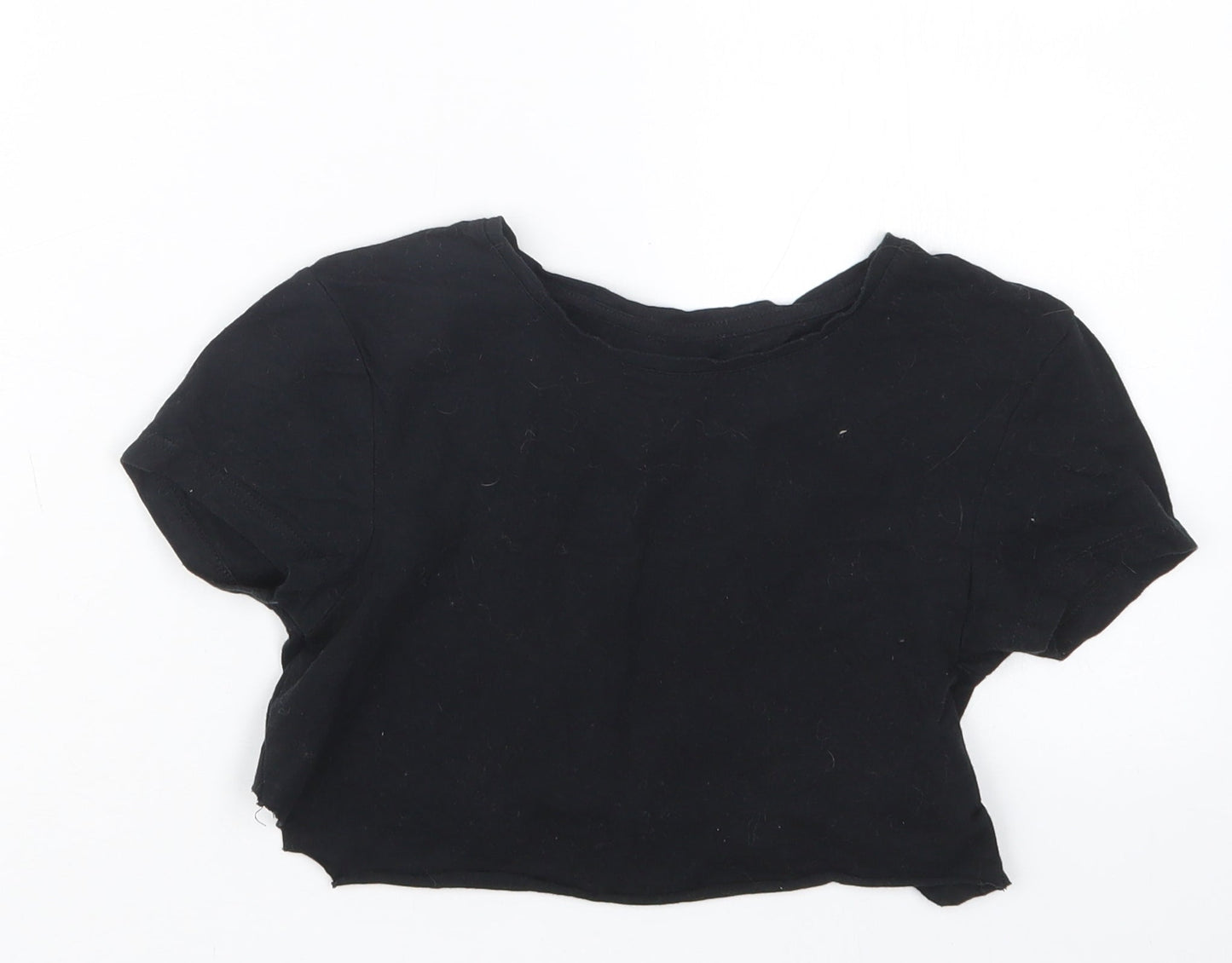 Primark Womens Black   Cropped T-Shirt Size 4