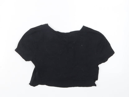 Primark Womens Black   Cropped T-Shirt Size 4