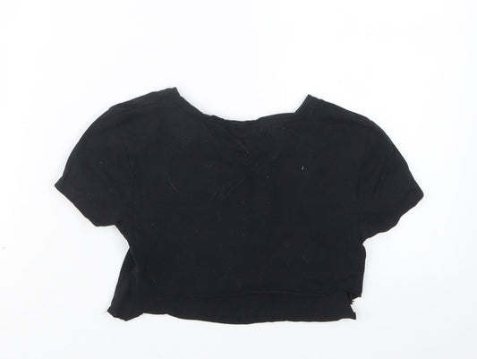 Primark Womens Black   Cropped T-Shirt Size 4