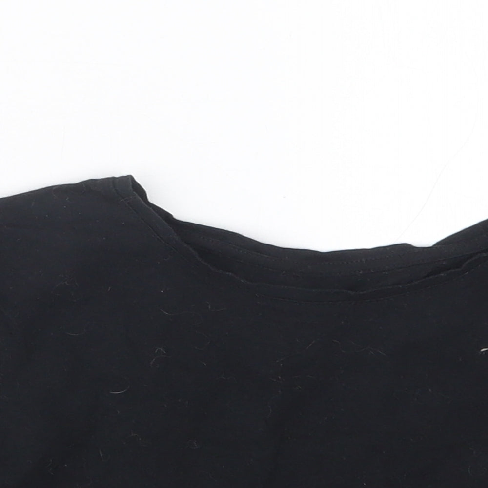 Primark Womens Black   Cropped T-Shirt Size 4