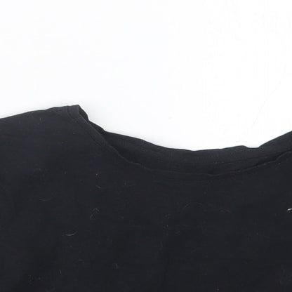 Primark Womens Black   Cropped T-Shirt Size 4