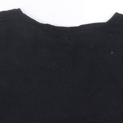 Primark Womens Black   Cropped T-Shirt Size 4