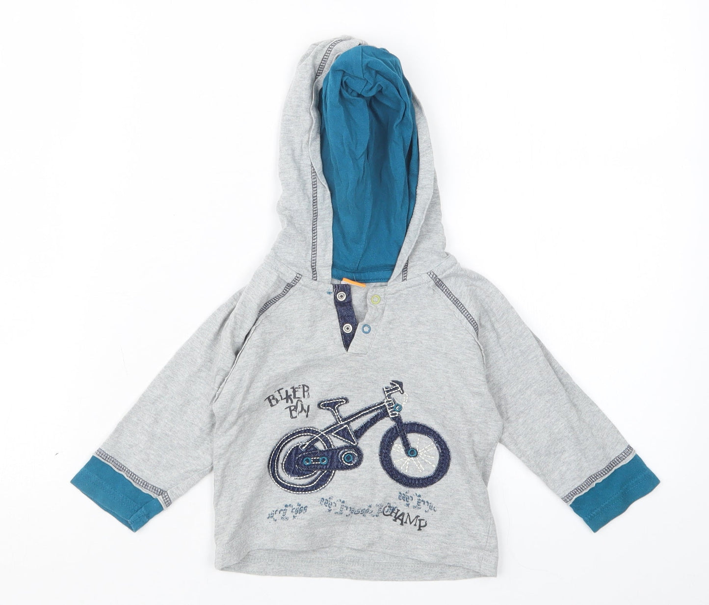 MINIMODE Boys Grey   Basic T-Shirt Size 6-9 Months