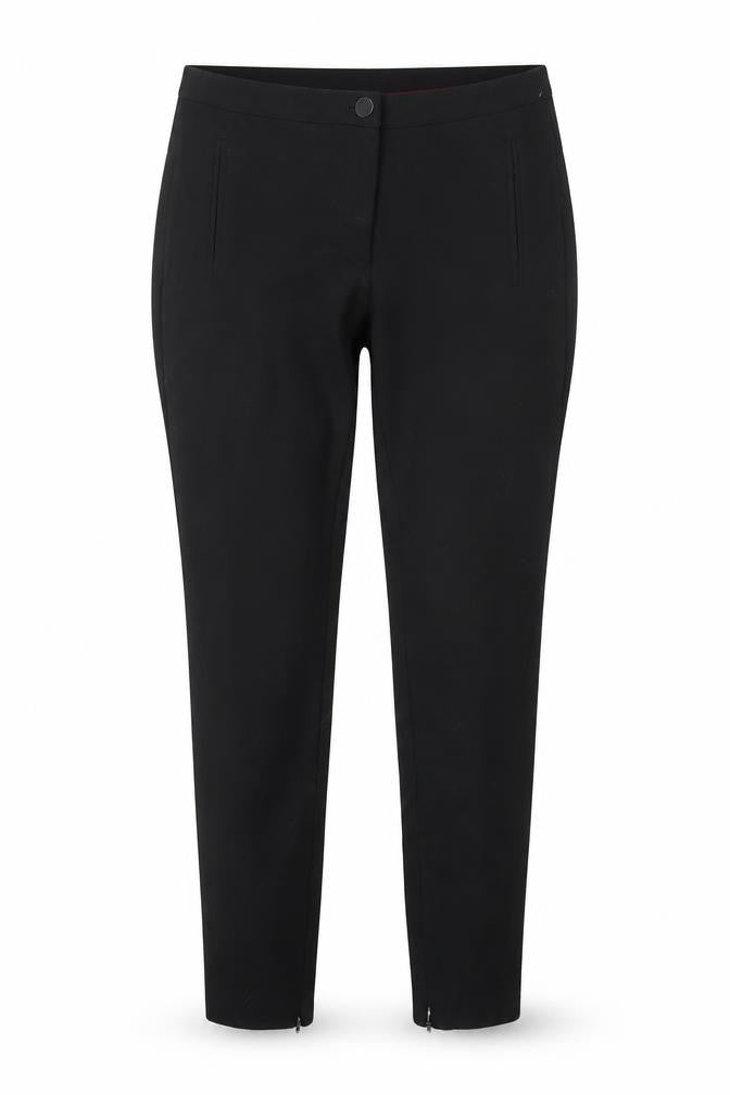 Front view of Dalia women’s black trousers, size UK 10, 27-inch leg