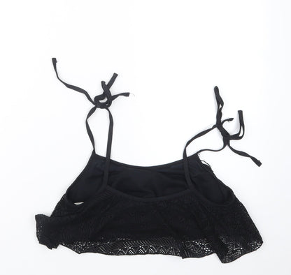 Primark Womens Black   Cropped T-Shirt Size 10