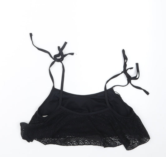 Primark Womens Black   Cropped T-Shirt Size 10