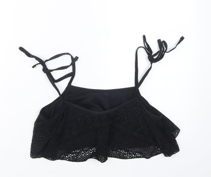 Primark Womens Black   Cropped T-Shirt Size 10