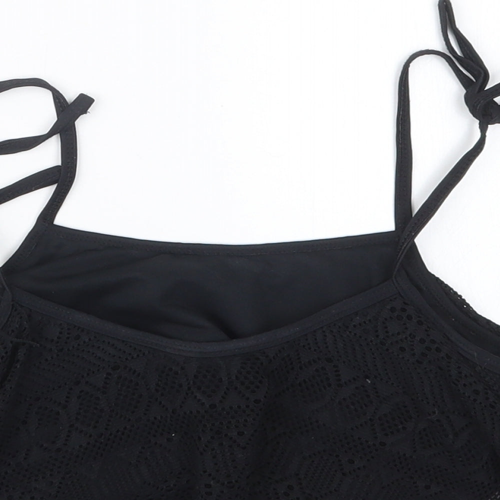 Primark Womens Black   Cropped T-Shirt Size 10