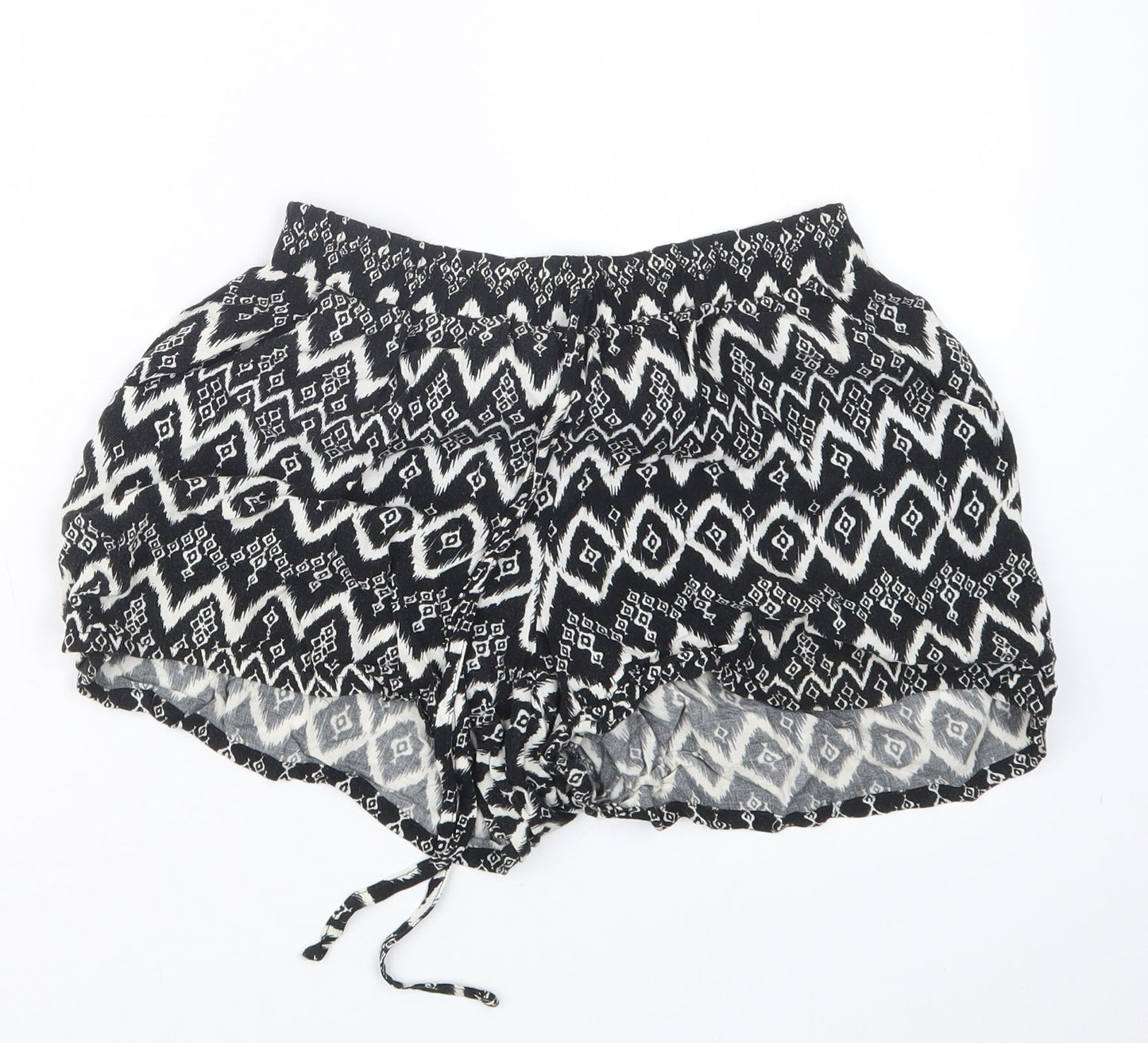 BeBop Womens Black Geometric  Bermuda Shorts Size M