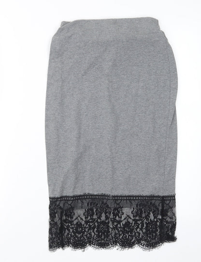 Lily Loves Womens Grey   Straight & Pencil Skirt Size 8