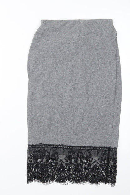 Lily Loves Womens Grey   Straight & Pencil Skirt Size 8