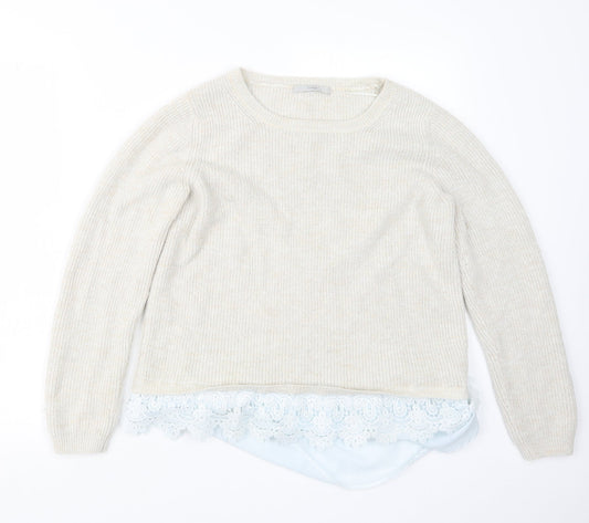 George Womens Beige  Knit Pullover Jumper Size 16