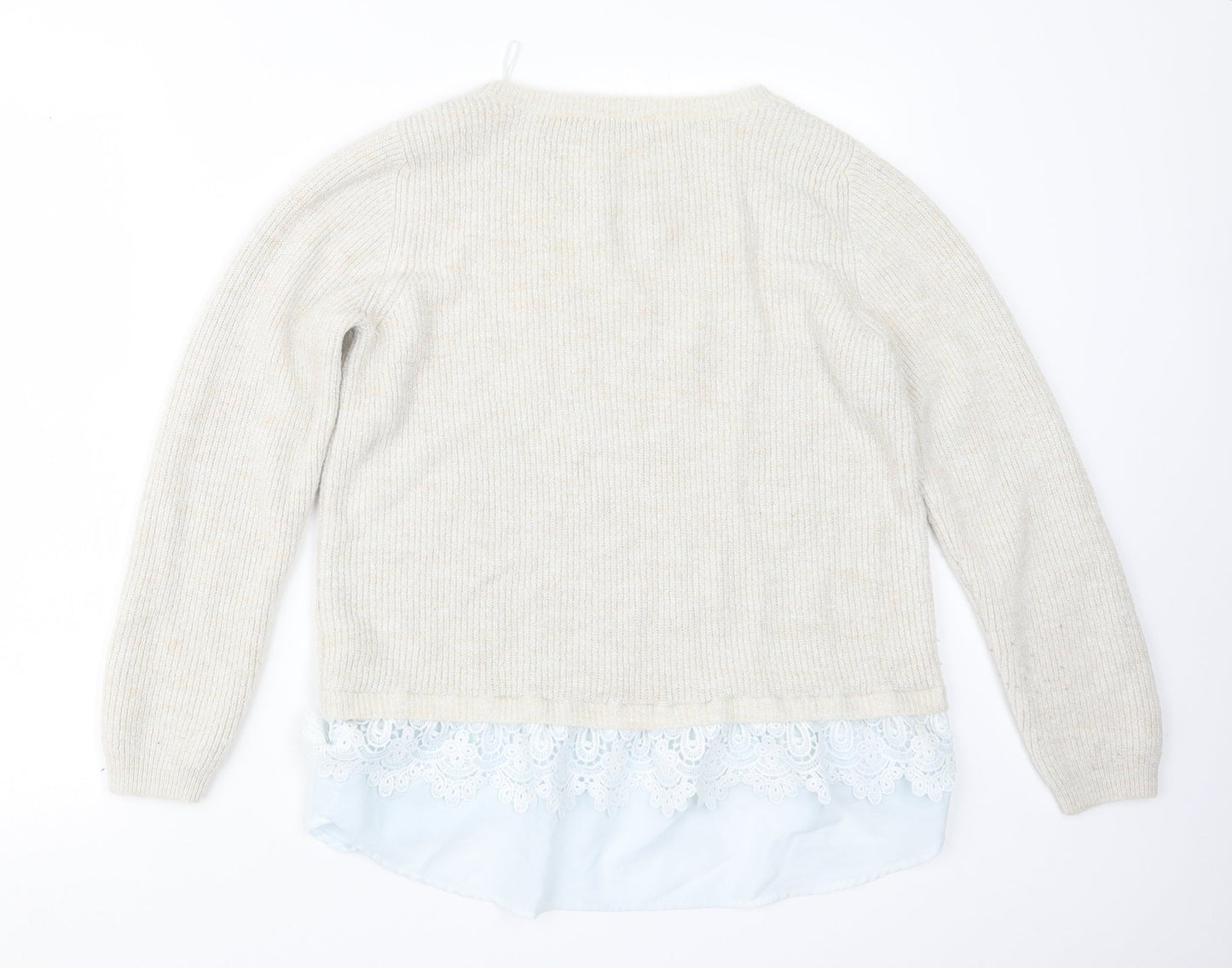 George Womens Beige  Knit Pullover Jumper Size 16