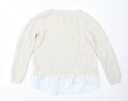 George Womens Beige  Knit Pullover Jumper Size 16