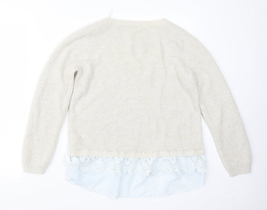 George Womens Beige  Knit Pullover Jumper Size 16