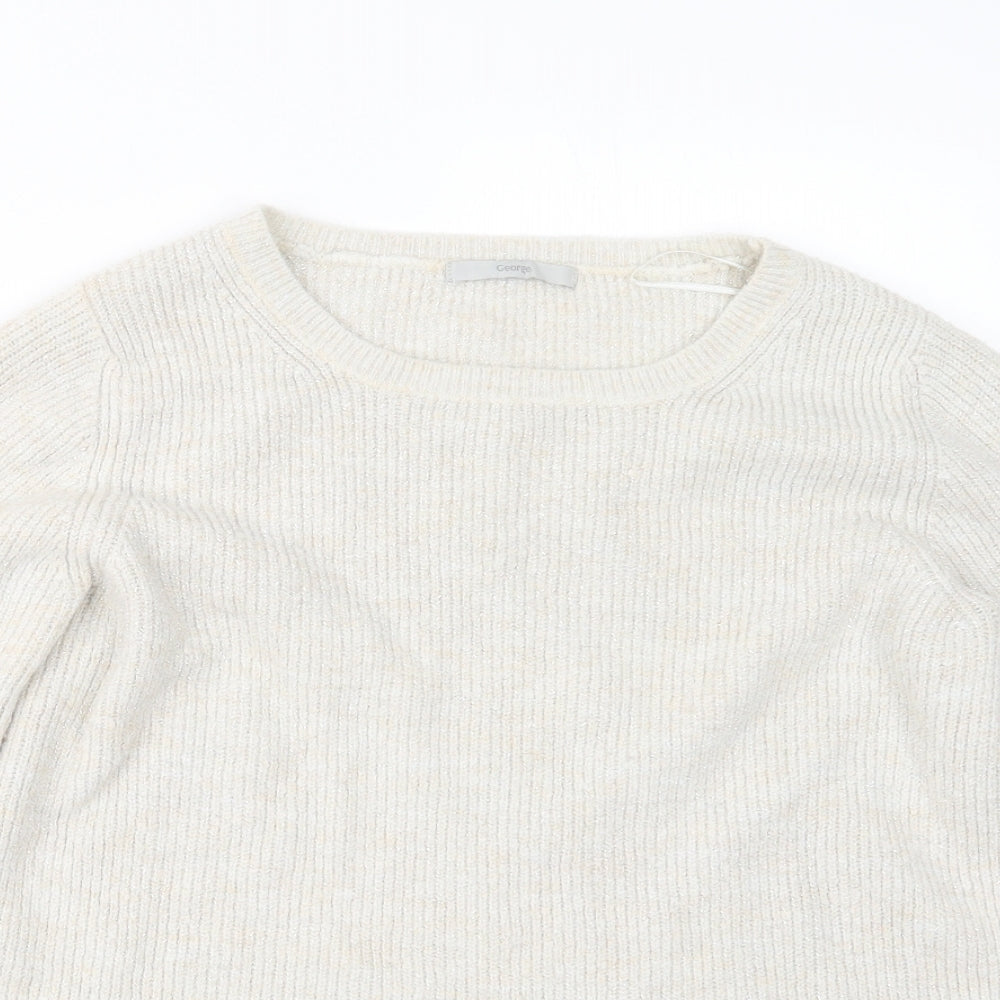 George Womens Beige  Knit Pullover Jumper Size 16