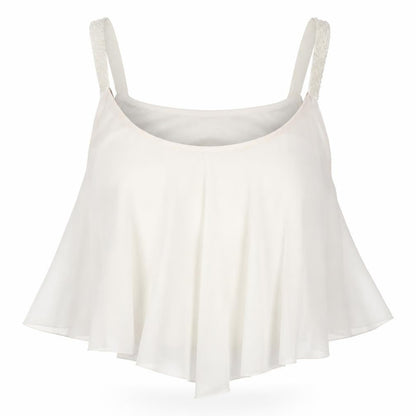 Womens UK Size 10 New Look White Cropped T-Shirt