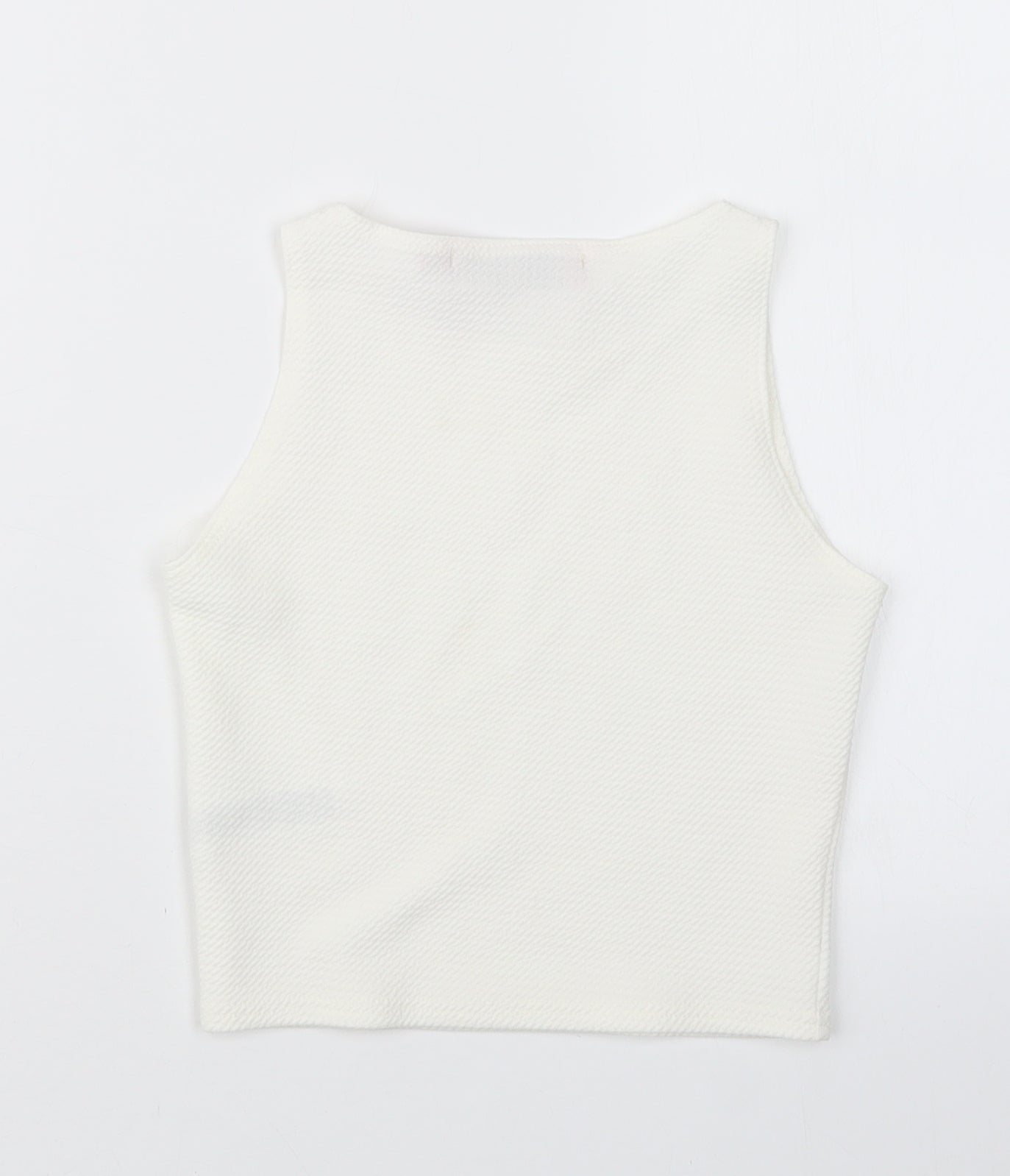 Boohoo Womens Ivory   Basic T-Shirt Size 6