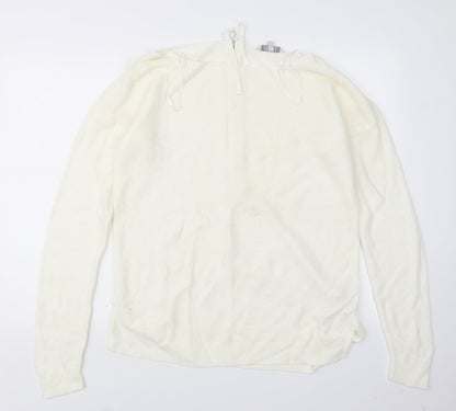 Womens UK Size M Peacocks Ivory Pullover Jumper
