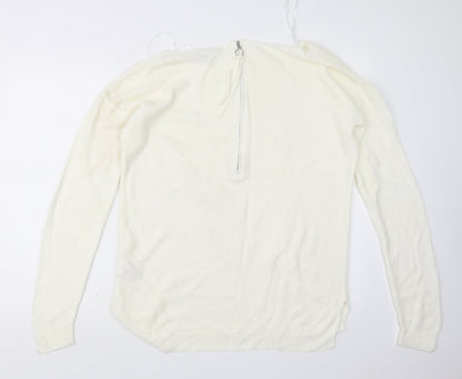 Womens UK Size M Peacocks Ivory Pullover Jumper