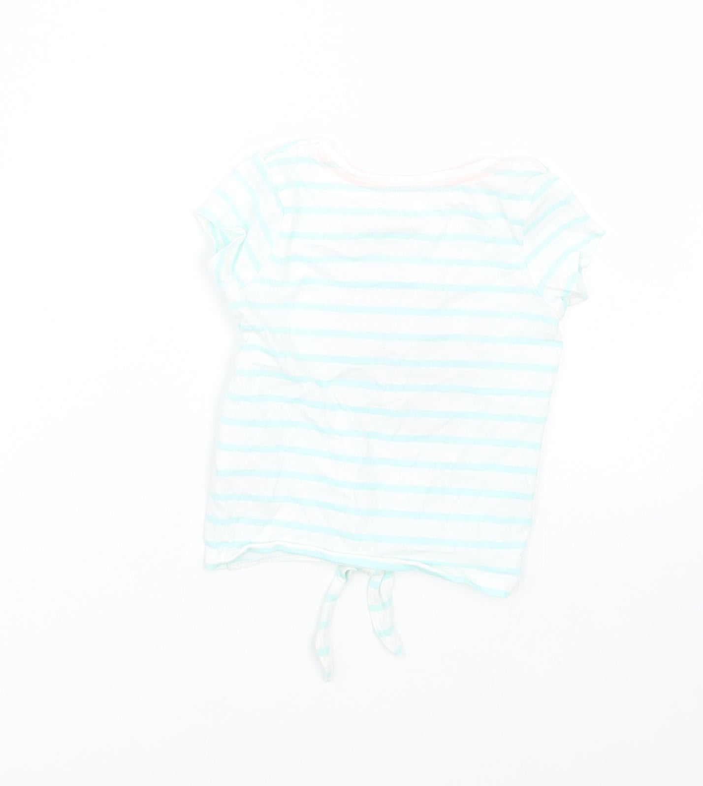 Disney Girls Blue Striped  Basic T-Shirt Size 9-12 Months  - Minnie Mouse