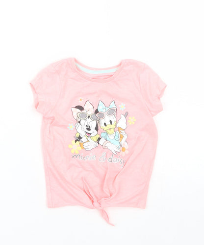 Disney Girls Pink   Basic T-Shirt Size 9-12 Months  - Minnie Mouse