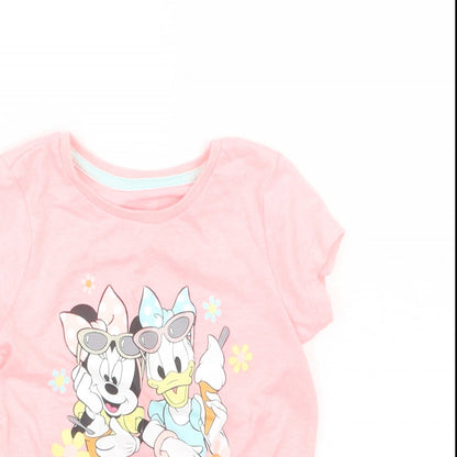 Disney Girls Pink   Basic T-Shirt Size 9-12 Months  - Minnie Mouse